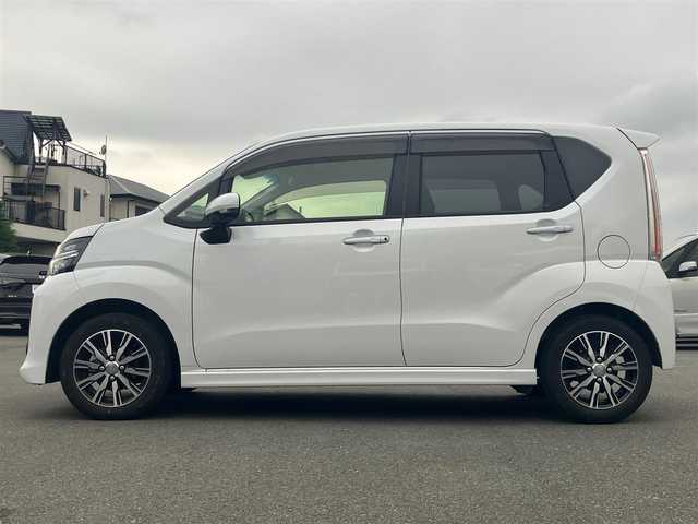 ダイハツ ムーヴ カスタム X VS SAⅢ 静岡県 2023(令5)年 0.8万km シャイニングホワイトパール エンジンスタートボタン/パワーステアリング/パワーウィンドウ/アイドリングストップ/スマートキー/オートエアコン/全方位カメラ/8インチメモリナビ（CD/DVD/BT/フルセグ）/ベンチシート/フロアマット/D席シートヒーター/純正アルミホイール/ABS/横滑り防止装置/レーンキープアシスト/コーナーセンサー/盗難防止装置/オートライト/オートマチックハイビーム/LEDヘッドライト/Wエアバック/衝突軽減システム