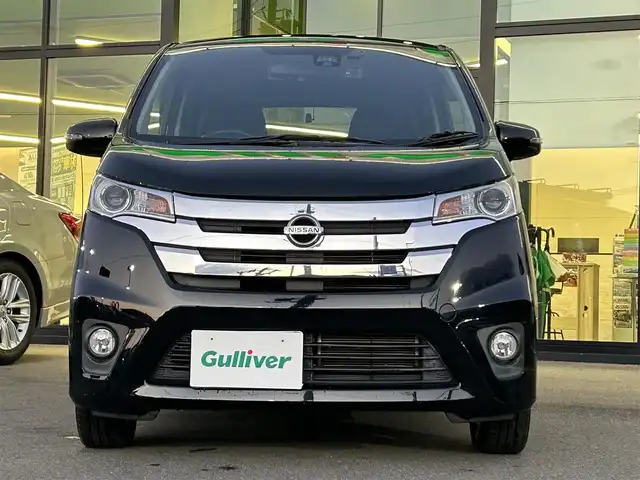 日産 デイズ ハイウェイスターJ 愛媛県 2015(平27)年 6.1万km ブラック Panasonic製ナビ（Bluetooth/フルセグTV）/バックカメラ/ETC/前後ドライブレコーダー/純正フロアマット/ドアバイザー/純正14インチアルミホイール/布シート/LEDヘッドライト/フォグランプ/ABS/横滑り防止装置/衝突被害軽減システム/リモコンキー