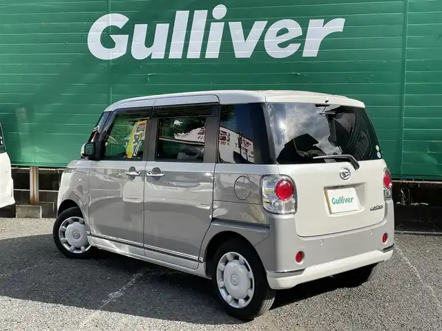 ダイハツ ムーヴ キャンバス G メイクアップ リミテッド　SAⅢ 東京都 2020(令2)年 2.7万km パールホワイトⅢ/スムースグレーマイカメタリック 2トーン ストライプスカラー/・ボディ色スムースグレーマイカメタリックツートーン/全方位カメラ/純正メモリナビ(NMZK-W72D)/(Bluetooth/フルセグTV/CD/DVD/USB/ipod)/前後方ドライブレコーダー(DRV-MR760)/両側パワースライドドア/寒冷地仕様/スマートアシスト/・衝突回避支援ブレーキ機能/・衝突警報機能/・車線逸脱警報機能/・誤発進抑制制御機能/・先行車発進お知らせ機能/・オートハイビーム/LEDヘッドランプ/アイドリングストップ/オートライト/オートエアコン/ETC/純正フロアマット/コーナーセンサー/保証書/取扱説明書/スペアキー