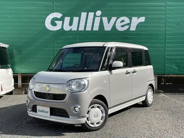 ダイハツ ムーヴ キャンバス G メイクアップ リミテッド　SAⅢ 東京都 2020(令2)年 2.7万km パールホワイトⅢ/スムースグレーマイカメタリック 2トーン ストライプスカラー/・ボディ色スムースグレーマイカメタリックツートーン/全方位カメラ/純正メモリナビ(NMZK-W72D)/(Bluetooth/フルセグTV/CD/DVD/USB/ipod)/前後方ドライブレコーダー(DRV-MR760)/両側パワースライドドア/寒冷地仕様/スマートアシスト/・衝突回避支援ブレーキ機能/・衝突警報機能/・車線逸脱警報機能/・誤発進抑制制御機能/・先行車発進お知らせ機能/・オートハイビーム/LEDヘッドランプ/アイドリングストップ/オートライト/オートエアコン/ETC/純正フロアマット/コーナーセンサー/保証書/取扱説明書/スペアキー