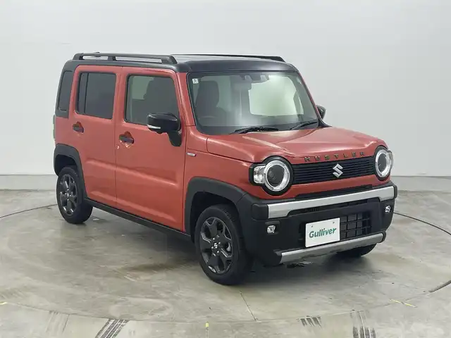 スズキ ハスラー タフワイルド 岡山県 2024(令6)年 0.2万km オレンジⅡ 9インチディスプレイオーディオ/スズキセーフティサポート/２トーンカラー/全方位モニター/シートヒーター/シートバックテーブル/プッシュスタート/アイドリングストップ/スマートキー/純正フロアマット/ルーフレール/純正アルミホイール/オートライト/オートマチックハイビーム/純正LEDヘッドライト/フォグランプ/禁煙車/新車保証書/取扱説明書