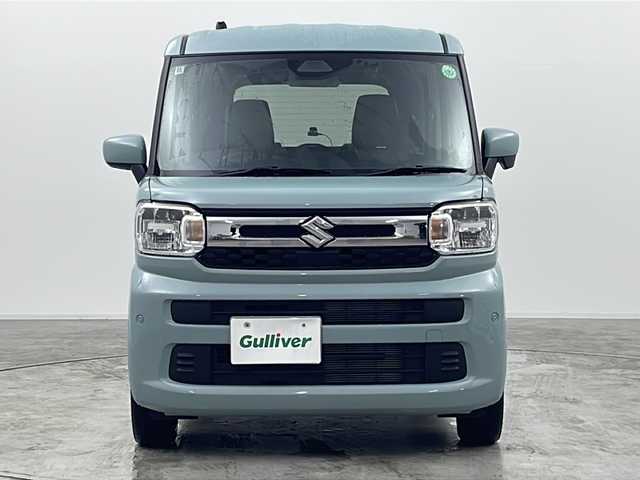 スズキ スペーシア HYBRID X 群馬県 2024(令6)年 1万km オフブルーM デュアルブレードサポート　レーンキープ　社外７インチナビ　フルセグ　ＣＤ　ＤＶＤ　Ｂｌｕｅｔｏｏｔｈ　フルセグ　バックカメラ　シートヒーター　前後ドライブレコーダー　両側パワースライドドア　スマートキ