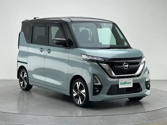 日産 ルークス ハイウェイスター Gターボ 兵庫県 2023(令5)年 5.2万km アッシュブラウン/ソーダブルー 純正メモリナビ(CD/SD/Bluetooth/フルセグ)/全方位カメラ/片側パワースライドドア/エマージェンシーブレーキ/前後コーナーセンサー/オートライト/オートマチックハイビーム/LEDヘッドライト/LEDフォグライト/アイドリングストップ/純正15インチアルミホイール/純正フロアマット/ヘッドライトレベライザー/レーンキープアシスト