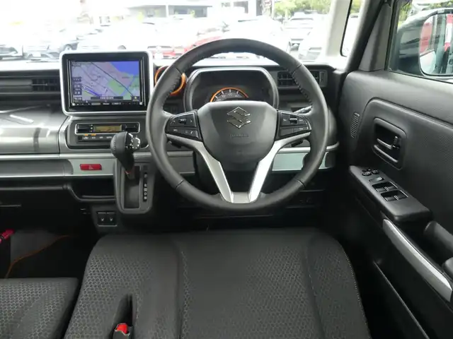 スズキ スペーシア ギア HYBRID XZターボ 千葉県 2019(令1)年 2.5万km オフブルーメタリック/ガンメタリック2トーンルーフ スズキセーフティサポート/両側パワースライドドア/前席シートヒーター/社外メモリーナビ/地デジTV/【DVD/CD再生機能　Bluetooth接続】/全方位モニター/革巻きステアリング/ETC/LEDヘッドライト/フォグライト/ウインカーミラー/リアコーナーセンサー/携帯リモコン