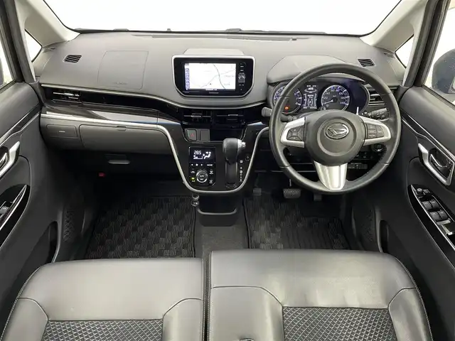 ダイハツ ムーヴ カスタム RS ハイパー SAⅢ 宮城県 2017(平29)年 4.6万km ブラックマイカメタリック/レーザーブルークリスタルシャイン 2トーン 純正ダイアトーンナビ/バックモニター/ETC/LEDヘッドランプ/ハーフレザーシート/シートヒーター/衝突軽減ブレーキ/レーンキープアシスト/オートハイビーム/フルセグTV/純正15インチAW/禁煙車