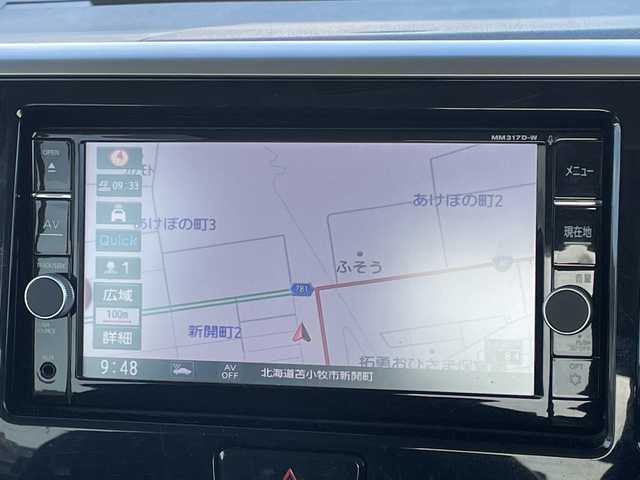 日産 デイズ ルークス ハイウェイスターX 道央・札幌 2018(平30)年 4.1万km プレミアムサンシャインオレンジ/エアグレー ４WD/純正SDナビ/AM/FM/BT/CD/SD/AUX/フルセグ/衝突被害軽減ブレーキ/横滑り防止装置/バックカメラ/フロントカメラ/サイドカメラ/全方位カメラ/ETC/ドライブレコーダー/アイドリングストップ/片側パワースライドドア/革巻きステアリング/ステアリングリモコン/レーダー探知機/プッシュスタート/スマートキー/LEDヘッドライト/オートライト/オートマチックハイビーム/フォグランプ/電動格納ミラー/ウィンカーミラー/純正フロアマット/ドアバイザー/スペアキー/社外エンジンスターター/社外AW付夏タイヤ積込/155/55/R14/2023年/山7mm