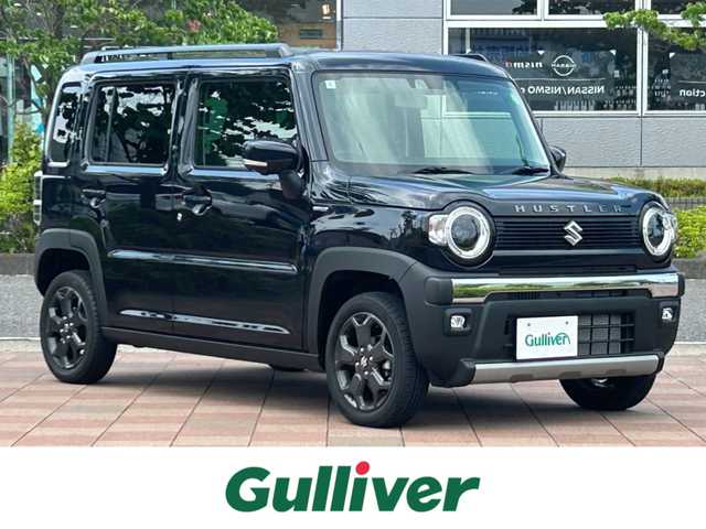 スズキ ハスラー タフワイルド 福島県 2024(令6)年 0.6万km ブルーイッシュブラックパール3 スズキコネクト対応車/スズキセーフティーサポート/・デュアルセンサーブレーキサポート/・ハイビームアシスト/・車線逸脱警報機能/・誤発進抑制機能/・ふらつき警報機能/・先行車発進お知らせ機能/・後退時ブレーキサポート/・後方誤発進抑制機能/・標識認識機能/純正9inメモリナビ/　【フルセグ/CD/DVD/BT/USB】/バックカメラ/全周囲カメラ/前席シートヒーター/LEDヘッドライト（AUTO機能付き）/　・フォグランプ/ヘッドライトレベライザー/ステアリングスイッチ/パーキングアシスト/コーナーセンサー/ルーフレール/アイドリングストップ/社外フロアマット/プッシュスタート