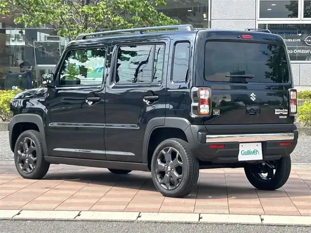 スズキ ハスラー タフワイルド 福島県 2024(令6)年 0.6万km ブルーイッシュブラックパール3 スズキコネクト対応車/スズキセーフティーサポート/・デュアルセンサーブレーキサポート/・ハイビームアシスト/・車線逸脱警報機能/・誤発進抑制機能/・ふらつき警報機能/・先行車発進お知らせ機能/・後退時ブレーキサポート/・後方誤発進抑制機能/・標識認識機能/純正9inメモリナビ/　【フルセグ/CD/DVD/BT/USB】/バックカメラ/全周囲カメラ/前席シートヒーター/LEDヘッドライト（AUTO機能付き）/　・フォグランプ/ヘッドライトレベライザー/ステアリングスイッチ/パーキングアシスト/コーナーセンサー/ルーフレール/アイドリングストップ/社外フロアマット/プッシュスタート