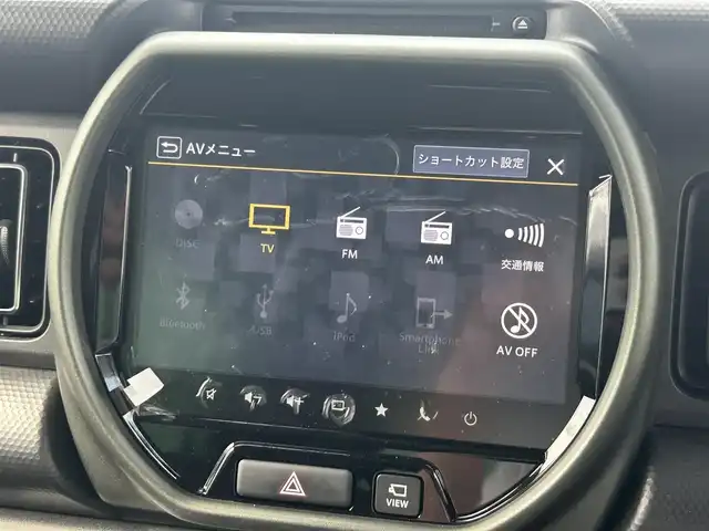 スズキ ハスラー タフワイルド 福島県 2024(令6)年 0.6万km ブルーイッシュブラックパール3 スズキコネクト対応車/スズキセーフティーサポート/・デュアルセンサーブレーキサポート/・ハイビームアシスト/・車線逸脱警報機能/・誤発進抑制機能/・ふらつき警報機能/・先行車発進お知らせ機能/・後退時ブレーキサポート/・後方誤発進抑制機能/・標識認識機能/純正9inメモリナビ/　【フルセグ/CD/DVD/BT/USB】/バックカメラ/全周囲カメラ/前席シートヒーター/LEDヘッドライト（AUTO機能付き）/　・フォグランプ/ヘッドライトレベライザー/ステアリングスイッチ/パーキングアシスト/コーナーセンサー/ルーフレール/アイドリングストップ/社外フロアマット/プッシュスタート