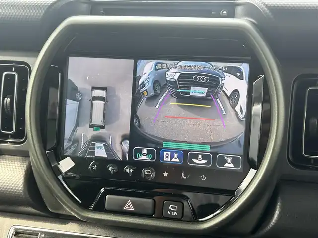 スズキ ハスラー タフワイルド 福島県 2024(令6)年 0.6万km ブルーイッシュブラックパール3 スズキコネクト対応車/スズキセーフティーサポート/・デュアルセンサーブレーキサポート/・ハイビームアシスト/・車線逸脱警報機能/・誤発進抑制機能/・ふらつき警報機能/・先行車発進お知らせ機能/・後退時ブレーキサポート/・後方誤発進抑制機能/・標識認識機能/純正9inメモリナビ/　【フルセグ/CD/DVD/BT/USB】/バックカメラ/全周囲カメラ/前席シートヒーター/LEDヘッドライト（AUTO機能付き）/　・フォグランプ/ヘッドライトレベライザー/ステアリングスイッチ/パーキングアシスト/コーナーセンサー/ルーフレール/アイドリングストップ/社外フロアマット/プッシュスタート