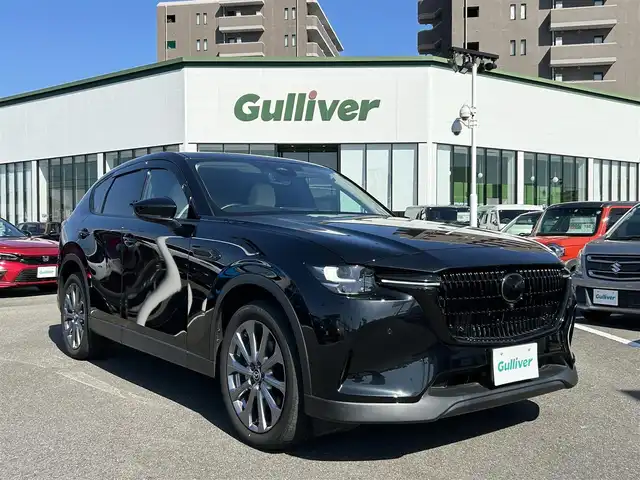 マツダ ＣＸ－６０ XD エクスクルーシブモード 長崎県 2023(令5)年 2.1万km ジェットブラックマイカ 純正ナビ(FM/AM/BT/TV)/プッシュスタート/スマートキー/ステアリングスイッチ/BOSEスピーカー/パドルシフト/アイドリングストップ/レーダークルーズコントロール/アラウンドビュー/サンルーフ/パワーバックドア/レザーシート/前席パワーシート/運転席シートメモリ/全席シートヒーター/ABS/LKA/クリアランスソナー/オートライト/オートマチックハイビーム/ダウンヒルアシスト/BSM/HUD/ISOFIX/SRSダブル・サイドエアバッグ/SRSカーテンエアバッグ