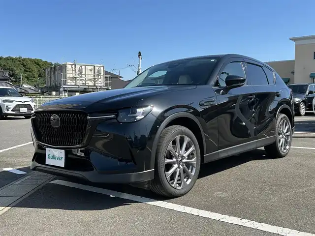 マツダ ＣＸ－６０ XD エクスクルーシブモード 長崎県 2023(令5)年 2.1万km ジェットブラックマイカ 純正ナビ(FM/AM/BT/TV)/プッシュスタート/スマートキー/ステアリングスイッチ/BOSEスピーカー/パドルシフト/アイドリングストップ/レーダークルーズコントロール/アラウンドビュー/サンルーフ/パワーバックドア/レザーシート/前席パワーシート/運転席シートメモリ/全席シートヒーター/ABS/LKA/クリアランスソナー/オートライト/オートマチックハイビーム/ダウンヒルアシスト/BSM/HUD/ISOFIX/SRSダブル・サイドエアバッグ/SRSカーテンエアバッグ