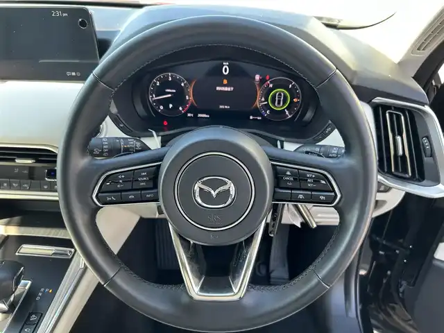 マツダ ＣＸ－６０ XD エクスクルーシブモード 長崎県 2023(令5)年 2.1万km ジェットブラックマイカ 純正ナビ(FM/AM/BT/TV)/プッシュスタート/スマートキー/ステアリングスイッチ/BOSEスピーカー/パドルシフト/アイドリングストップ/レーダークルーズコントロール/アラウンドビュー/サンルーフ/パワーバックドア/レザーシート/前席パワーシート/運転席シートメモリ/全席シートヒーター/ABS/LKA/クリアランスソナー/オートライト/オートマチックハイビーム/ダウンヒルアシスト/BSM/HUD/ISOFIX/SRSダブル・サイドエアバッグ/SRSカーテンエアバッグ