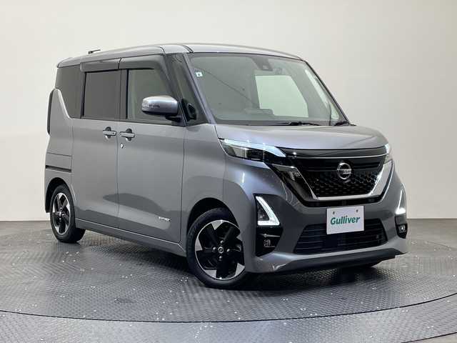 日産 ルークス HWS X プロパイロットED 愛媛県 2021(令3)年 7.9万km チタニウムグレーメタリック 純正９インチナビ（MM321D-L）/フルセグTV/Bluetooth/DVD再生可/アラウンドビューモニター/プロパイロット/ハンズフリー両側パワースライドドア/ETC/LEDヘッドライト/オートライト/オートマチックハイビーム/電子パーキングブレーキ/純正ドライブレコーダー/ステアリングスイッチ