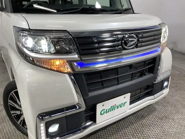 ダイハツ タント カスタム X トップED SA Ⅲ 大阪府 2018(平30)年 4.5万km パールホワイトⅢ 社外ナビ(フルセグ/DVD再生/Bluetooth) 衝突軽減 バックカメラ ETC 片側パワースライドドア シートヒーター レーンアシスト オートハイビーム 前後ドラレコ オートライト スマートキー