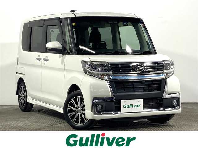 ダイハツ タント カスタム X トップED SA Ⅲ 大阪府 2018(平30)年 4.5万km パールホワイトⅢ 社外ナビ(フルセグ/DVD再生/Bluetooth) 衝突軽減 バックカメラ ETC 片側パワースライドドア シートヒーター レーンアシスト オートハイビーム 前後ドラレコ オートライト スマートキー