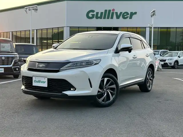 トヨタ ハリアー プレミアム 愛媛県 2019(令1)年 5.4万km ホワイトパールクリスタルシャイン 禁煙車/登録時走行距離：53762km/ETC/アルパインハリアー専用ナビ/TV/AM・FM/DVD/CD/BT/電動リアゲート/サンルーフ/ドライブレコーダー/クルーズコントロール/衝突軽減システム/LEDヘッドライト/バックカメラ/D席パワーシート/オートマチックハイビーム