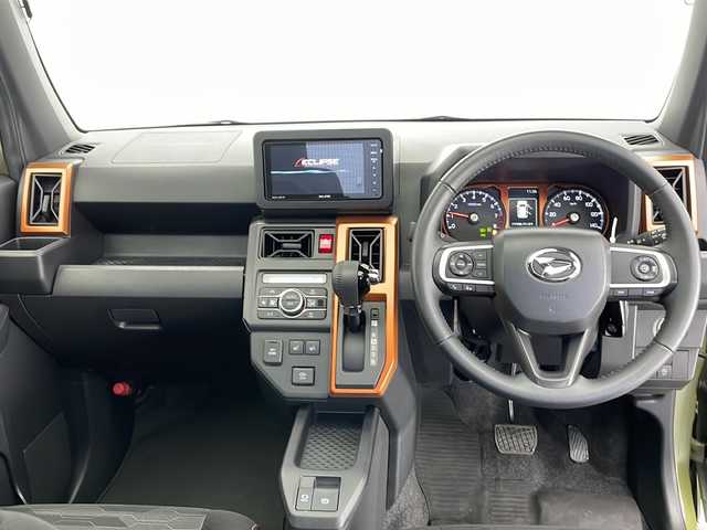ダイハツ タフト G ターボ 長野県 2021(令3)年 4.8万km フォレストカーキメタリック 4WD/ガラスルーフ/社外ナビ/Bluetooth/CD/DVDフルセグ/TV/バックカメラ/ETC/クルーズコントロール/横滑り防止/衝突被害軽減システム/前席シートヒーター/コーナーセンサー/純正15インチAW装着/社外AW付き4本冬タイヤ積込/純正ラバーマット/ドアバイザー/ルーフキャリア付き/ステアリングスイッチ/電格ミラー/LEDヘッドライト/スマートキー/スペアキー1本