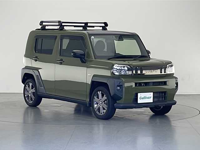 ダイハツ タフト G ターボ 長野県 2021(令3)年 4.8万km フォレストカーキメタリック 4WD/ガラスルーフ/社外ナビ/Bluetooth/CD/DVDフルセグ/TV/バックカメラ/ETC/クルーズコントロール/横滑り防止/衝突被害軽減システム/前席シートヒーター/コーナーセンサー/純正15インチAW装着/社外AW付き4本冬タイヤ積込/純正ラバーマット/ドアバイザー/ルーフキャリア付き/ステアリングスイッチ/電格ミラー/LEDヘッドライト/スマートキー/スペアキー1本