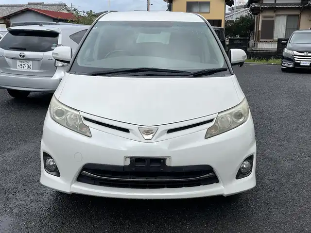 トヨタ エスティマ アエラス Gエディション 宮崎県 2012(平24)年 10万km ホワイトパールクリスタルシャイン /ワンセグテレビ//バックカメラ//フリップダウンモニター//ウィンカーミラー//オットマン//プッシュスタート//両側パワースライドドア//ETC//Bluetooth//取扱説明書