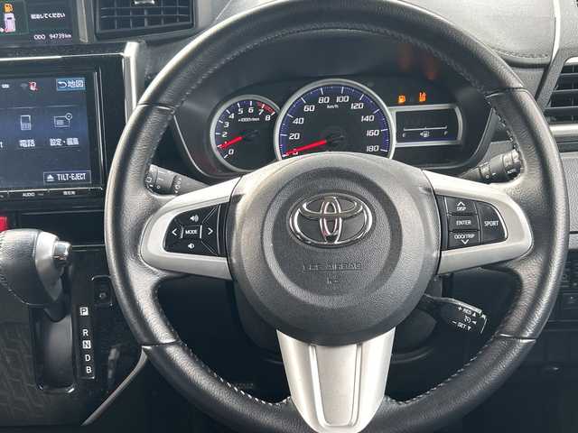 トヨタ ルーミー カスタムG－T 神奈川県 2017(平29)年 9.5万km ターコイズブルーマイカメタリック ワンオーナー/プッシュスタート/ビルトインETC/純正SDナビ/AM/FM/DISC/Bluetooth接続/地デジTV/クルーズコントロール/プリクラッシュ/アラウンドビューモニター/前席シートヒーター/横滑り防止装置/車線逸脱防止装置/オートライト/LEDライト/フォグライト/電動格納ミラー