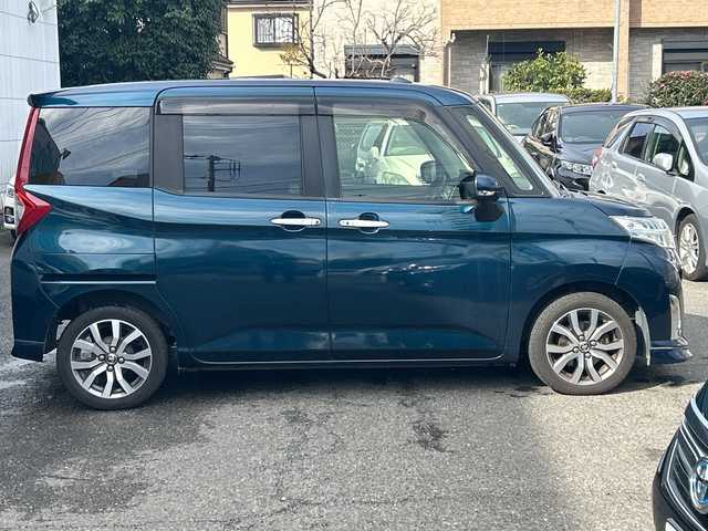 トヨタ ルーミー カスタムG－T 神奈川県 2017(平29)年 9.5万km ターコイズブルーマイカメタリック ワンオーナー/プッシュスタート/ビルトインETC/純正SDナビ/AM/FM/DISC/Bluetooth接続/地デジTV/クルーズコントロール/プリクラッシュ/アラウンドビューモニター/前席シートヒーター/横滑り防止装置/車線逸脱防止装置/オートライト/LEDライト/フォグライト/電動格納ミラー