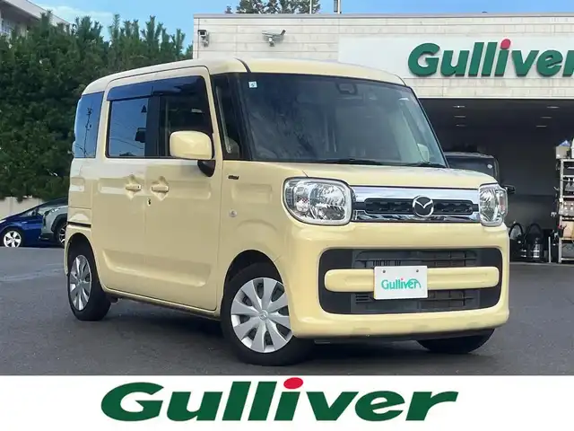 マツダ フレアワゴン ハイブリッド XS 島根県 2019(令1)年 5万km シフォンアイボリーM 純正メモリナビ　/フルセグＴＶ　/ＤＶＤ再生　/Ｂｌｕｅｔｏｏｔｈ　/バックカメラ　/前後ドライブレコーダー　/両側パワースライド/運転席側シートヒーター/レーンキープアシスト　/衝突軽減システム　/盗難防止装置　/後方コーナーセンサー　/アイドリングストップ/スペアキー/純正フロアマット