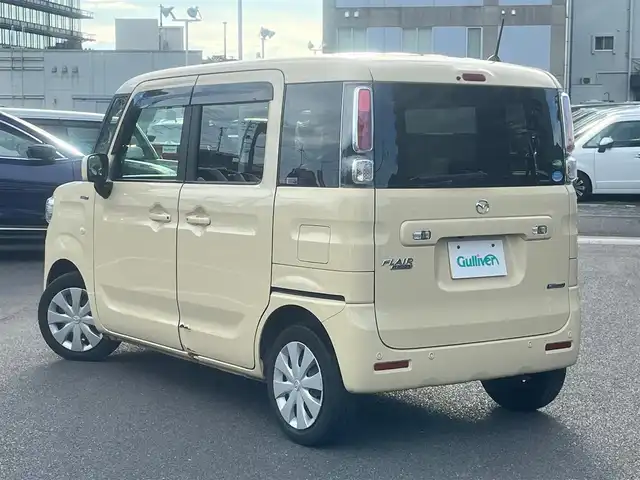 マツダ フレアワゴン ハイブリッド XS 島根県 2019(令1)年 5万km シフォンアイボリーM 純正メモリナビ　/フルセグＴＶ　/ＤＶＤ再生　/Ｂｌｕｅｔｏｏｔｈ　/バックカメラ　/前後ドライブレコーダー　/両側パワースライド/運転席側シートヒーター/レーンキープアシスト　/衝突軽減システム　/盗難防止装置　/後方コーナーセンサー　/アイドリングストップ/スペアキー/純正フロアマット