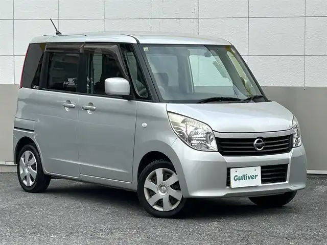 日産 ルークス G 東京都 2010(平22)年 4.6万km シルキーシルバーメタリック 純正ナビ/ ワンセグTV/CD/FM/AM/左側パワースライドドア/ETC2.0/ドライブレコーダー/プッシュスタート/スマートキー/電動格納ミラー/ヘッドライトレベライザー/フロアマット/ドアバイザー