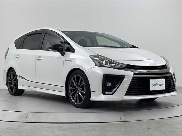 トヨタ プリウス α S ツーリングセレクション G’s 熊本県 2015(平27)年 8.7万km ホワイトパールクリスタルシャイン