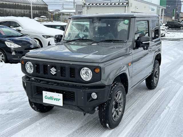 スズキ ジムニー XC 山形県 2024(令6)年 0.1万km未満 ミディアムグレー パートタイム4WD/デュアルセンサーブレーキサポート/クルーズコントロール/LEDオートヘッドライト/シートヒーター/純正16インチアルミホイール/アイドリングストップ/コーナーセンサー/ステアリングスイッチ/IC付ターボ/電動格納ウィンカーミラー/ミラーヒーター/フォグランプ/スマートキー×2