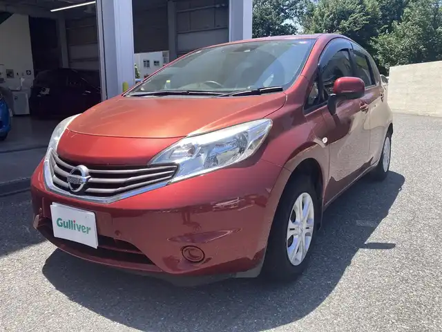日産 ノート X DIG－S エマージェンシーB 千葉県 2014(平26)年 3.9万km ラディアントレッド 純正ナビ(AM/FM/CD/DVD/BT/AUX/フルセグ/SD)/アラウンドビューモニター/ETC/前後ドラレコ(DRV-220D)/スマートキー/コーナーセンサー/純正マット/バイザー