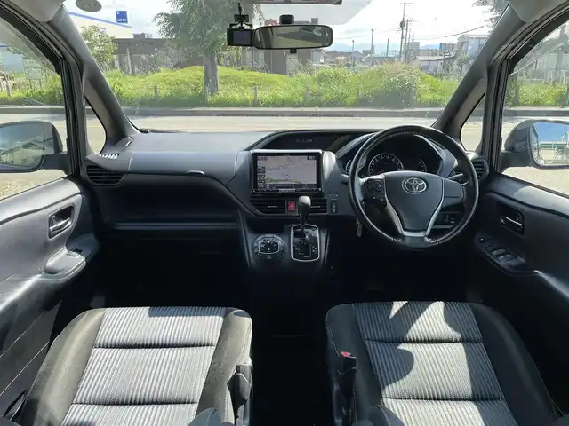 トヨタ ヴォクシー ZS 煌 福岡県 2015(平27)年 13.8万km ブラッキッシュアゲハガラスフレーク ALPINEナビ(TV/DVD/CD/BT)バックモニタABS両側パワースライドドア前後ドライブレコーダーETCUSB純正フロアマット純正アルミホイールプッシュスタートスマートキースペアキー×1