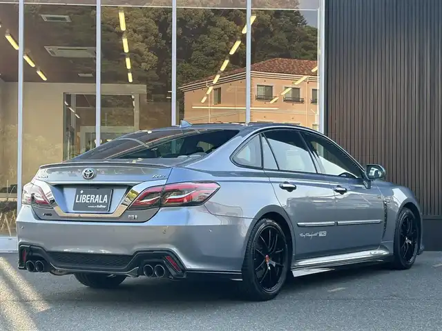 トヨタ クラウン ハイブリッド RS アドバンス 福岡県 2018(平30)年 6.2万km プレシャスガレナ サンルーフ/トヨタセーフティセンス/黒革シート/シートヒーター/エアシート/純正ナビ/Bluetooth/フルセグTV/全方位カメラ/ステアリングスイッチ/パドルシフト/LEDヘッドライト/オートハイビーム/18インチBBSアルミホイール/DTECマフラー/全方位ドライブレコーダー/取扱説明書/保証書