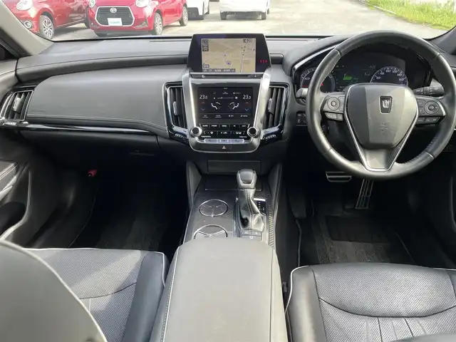 トヨタ クラウン ハイブリッド RS アドバンス 福岡県 2018(平30)年 6.2万km プレシャスガレナ サンルーフ/トヨタセーフティセンス/黒革シート/シートヒーター/エアシート/18インチBBSアルミホイール/社外エアロ/純正ナビ(BT、フルセグTV、バックカメラ、CD)/全方位カメラ/ETC2.0/パドルシフト/LEDヘッドライト/オートハイビーム/パワーシート(D席＋N席)/全方位ドライブレコーダー/取扱説明書/保証書
