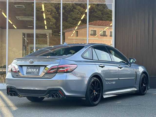 トヨタ クラウン ハイブリッド RS アドバンス 福岡県 2018(平30)年 6.2万km プレシャスガレナ サンルーフ/トヨタセーフティセンス/黒革シート/シートヒーター/エアシート/純正ナビ/Bluetooth/フルセグTV/全方位カメラ/ステアリングスイッチ/パドルシフト/LEDヘッドライト/オートハイビーム/18インチBBSアルミホイール/DTECマフラー/全方位ドライブレコーダー/取扱説明書/保証書