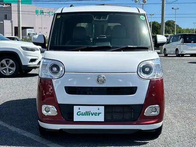 ダイハツ ムーヴ キャンバス ストライプス G ターボ 千葉県 2023(令5)年 2.1万km シャイニングホワイトパール/ファイアークォーツレッドメタリック ナビ　全方位カメラ　両側電動スライドドア　ホッとカップホルダー　ＥＴＣ　レーダークルコン　フルセグ　Ｂｔ　USB シートヒーター　スマートキー ＬＥＤライト　オートライト　コーナーセンサー