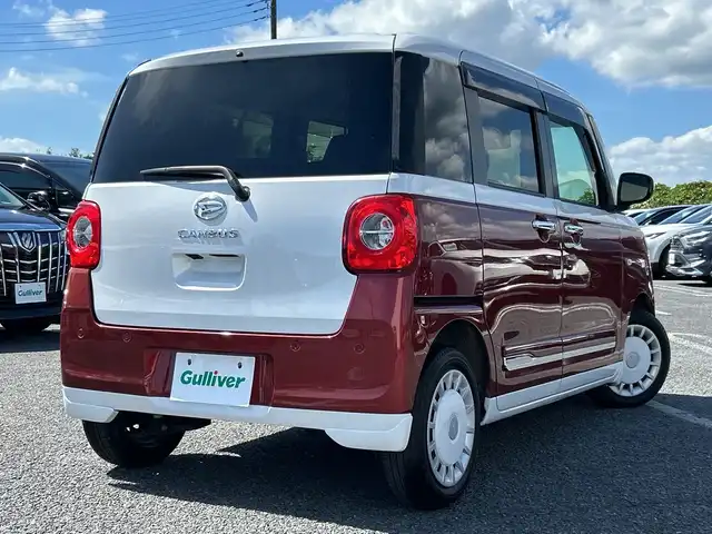 ダイハツ ムーヴ キャンバス ストライプス G ターボ 千葉県 2023(令5)年 2.1万km シャイニングホワイトパール/ファイアークォーツレッドメタリック ナビ　全方位カメラ　両側電動スライドドア　ホッとカップホルダー　ＥＴＣ　レーダークルコン　フルセグ　Ｂｔ　USB シートヒーター　スマートキー ＬＥＤライト　オートライト　コーナーセンサー