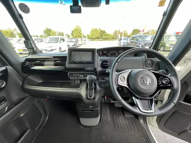 ホンダ Ｎ ＢＯＸ カスタム L ターボ 栃木県 2023(令5)年 1.3万km プラチナホワイトパール ワンオーナー/社外メモリナビ/　（CD・DVD・Bluetooth・USB）/フルセグTV/両側パワースライドドア/ホンダセンシング/アダプティブクルーズコントロール/前後コーナーセンサー/ハーフレザーシート/前席シートヒーター/LEDヘッドライト/LEDフォグライト/スマートキー×2/ETC/保証書/取扱説明書