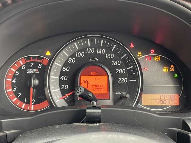 日産 マーチ ニスモS 茨城県 2019(令1)年 5万km ブリリアントホワイトパール 社外ナビ（Pansonic:CN-RX06WD）/・フルセグTV/・Bluetooth/5速MT/純正フロアマット/純正アルミホイール/Wエアバッグ/スマートキー/レーンキープアシスト