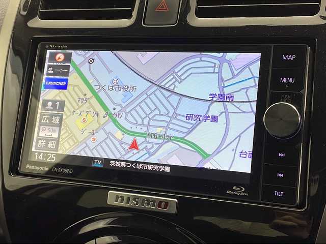 日産 マーチ ニスモS 茨城県 2019(令1)年 5万km ブリリアントホワイトパール 社外ナビ（Pansonic:CN-RX06WD）/・フルセグTV/・Bluetooth/5速MT/純正フロアマット/純正アルミホイール/Wエアバッグ/スマートキー/レーンキープアシスト