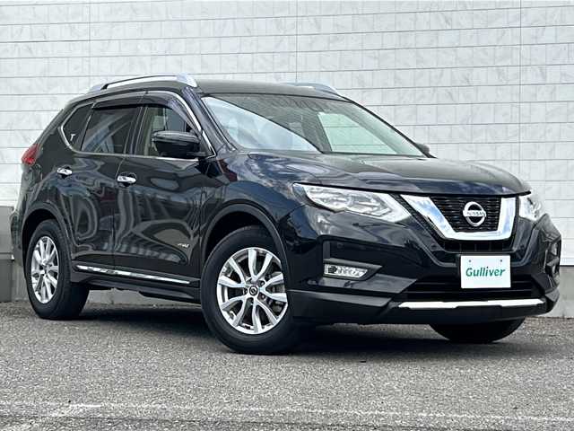 日産 エクストレイル ハイブリッド 20Xi 福島県 2018(平30)年 6.9万km ダイヤモンドブラック 4WD 純正ナビ フルセグTV Bluetooth 衝突軽減ブレーキ パワーバックドア プロパイロット ETC ダウンヒルアシスト オートライト スマートキー ルーフレール 純正17インチアルミホイール