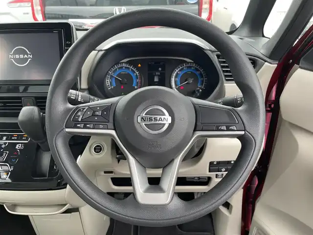 日産 ルークス X 滋賀県 2020(令2)年 3.8万km スパークリングレッドM 9インチ純正ナビ/（フルセグTV/Bluetooth/AUX/CD/DVD）/全方位カメラ/片側パワースライドドア/前後コーナーセンサー/ETC2.0/アイドリングストップ/衝突被害軽減ブレーキ/純正フロアマット/スマートキー/プッシュスタート/オートライト