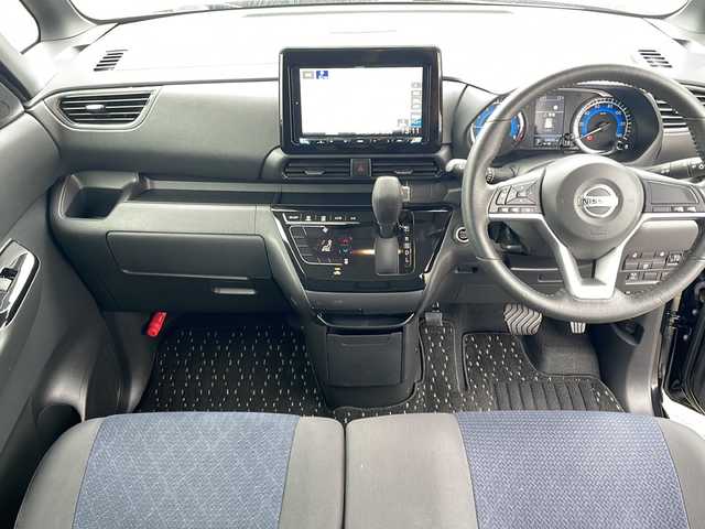 日産 ルークス ハイウェイスター Gターボ 福岡県 2022(令4)年 5.9万km ブラック 社外９型ナビ/フルセグＴＶ／Bluetooth／CD／DVD/アラウンドビューモニター/片側パワースライドドア/エマージェンシーブレーキ/純正１５インチアルミホイール/ＬＥＤヘッドライト/オートライト/ＬＥＤフォグランプ/車高調/純正サスペンション（積み込み）/ステアリングスイッチ/プッシュスタート/スマートキー/スペアキー