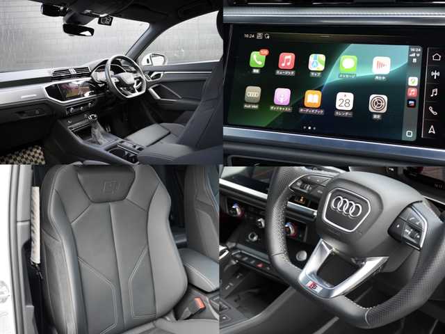 アウディ Ｑ３ 35TFSI Sライン 静岡県 2020(令2)年 1.9万km グレイシアホワイトメタリック ワンオーナー /AudyプレセンスACC/レーンアシスト　サイドアシスト /MMIナビフルセグTV BluetoothUSB/全方位カメラ/ブラックレザーシート シートヒーター /前席パワーシート/ワイヤレス充電/パワーバックドア /KAROフロアマッド/ドライブレコーダー/GPSレーダー/DSRCETC