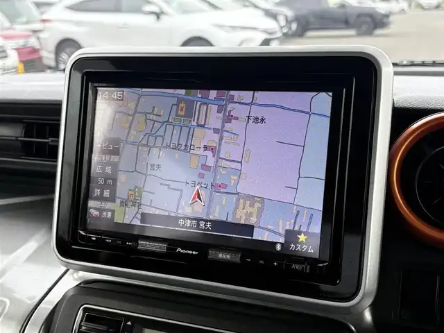 スズキ スペーシア ギア HYBRID XZターボ 大分県 2019(平31)年 6.3万km ブルーイッシュブラックパール3 ・ナビ(CD/DVD/SD/BT/USB)/・バックカメラ/・フルセグTV/・両側パワースライドドア/・スズキセーフティサポート/・コーナーセンサー/・オートハイビーム/・ETC/・ドライブレコーダー/・パドルシフト/・シートヒーター/・ステアリングリモコン/・クルーズコントロール/・スマートキー/・プッシュスタート