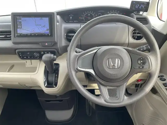 ホンダ Ｎ ＢＯＸ G 福岡県 2019(平31)年 6.4万km モーニングミストブルーM ストラーダナビ/（AM/FM/CD/BT/ワンセグ）/ワンオーナー/ETC/前方ドライブレコーダー/フロアマット/両側スライドドア/横滑り防止装置/プッシュスタート/スマートキー/ドアバイザー/電動格納ミラー/アイドリングストップ/Wエアバッグ/保証書・取扱説明書
