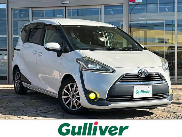 トヨタ シエンタ G 静岡県 2015(平27)年 9.7万km ホワイトパールクリスタルシャイン 純正SDナビ/・CD/・DVD/・フルセグＴＶ/・Bluetooth/・AM/・FM/主要装備/・両側パワスラ/・衝突軽減/・レーンキープ/・バックカメラ/・ETC/・シートヒーターD/N席/・LEDヘッドライト/・オートライト/・オートハイビーム/・フォグランプ/・純正フロアマット/・社外アルミホイール/・スマートキー/・プッシュスタート/・スペアキー1本