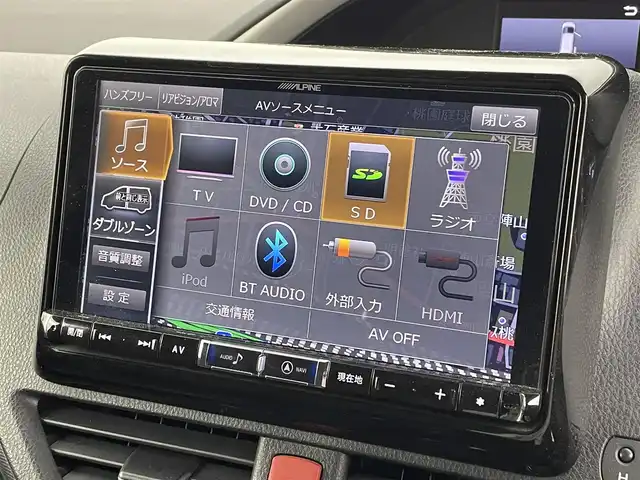 トヨタ ヴォクシー ハイブリッド ZS 煌 福岡県 2018(平30)年 7.8万km ブラック 社外９型ナビ（ＢＴ，フルセグＴＶ）　/バックカメラ　/ビルトインＥＴＣ　/クルーズコントロール　/衝突軽減ブレーキ　/レーンキープ　/両側電動スライドドア　/シートヒーター　/Ｗエアコン　/純正１６インチＡＷ　/ＬＥＤ