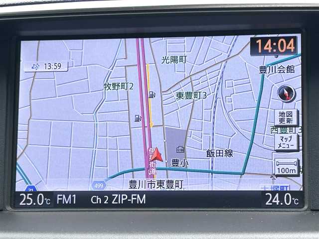 日産 フーガ 370GT 愛知県 2015(平27)年 3.8万km ダークメタルグレー 純正HDDナビ/フルセグテレビ/バックカメラ/アラウンドビュー/ウィンカーミラー/クルーズコントロール/ドアバイザー/プッシュスタート/黒革シート/BSM/レザーステアリング